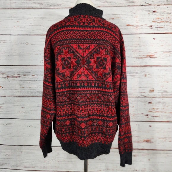 PENDLETON Vintage Quarter Zip Wool Sweater Size XL - Picture 3 of 9